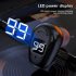 S980 Single Bluetooth Headphone Digital Display Handsfree Earphone Mini In ear Invisible Business Headset black