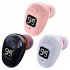 S980 Single Bluetooth Headphone Digital Display Handsfree Earphone Mini In ear Invisible Business Headset black