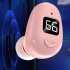 S980 Single Bluetooth Headphone Digital Display Handsfree Earphone Mini In ear Invisible Business Headset black