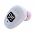S980 Single Bluetooth Headphone Digital Display Handsfree Earphone Mini In ear Invisible Business Headset black