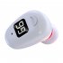 S980 Single Bluetooth Headphone Digital Display Handsfree Earphone Mini In ear Invisible Business Headset White