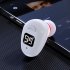 S980 Single Bluetooth Headphone Digital Display Handsfree Earphone Mini In ear Invisible Business Headset White