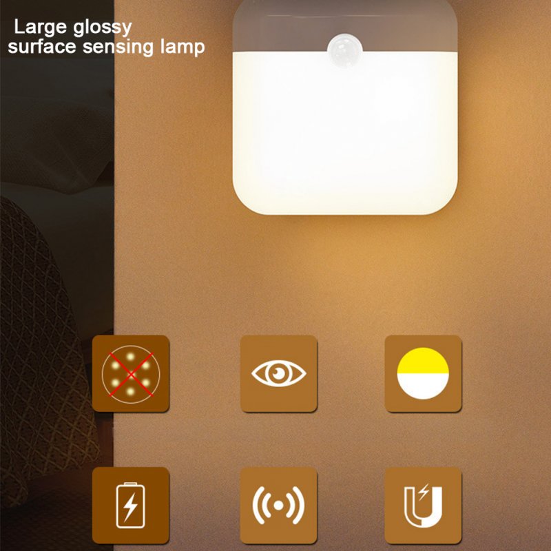 Led Night Lights Motion Sensor Energy Saving Corridor Closet Cabinet Stair Room Lamps Dual Colors