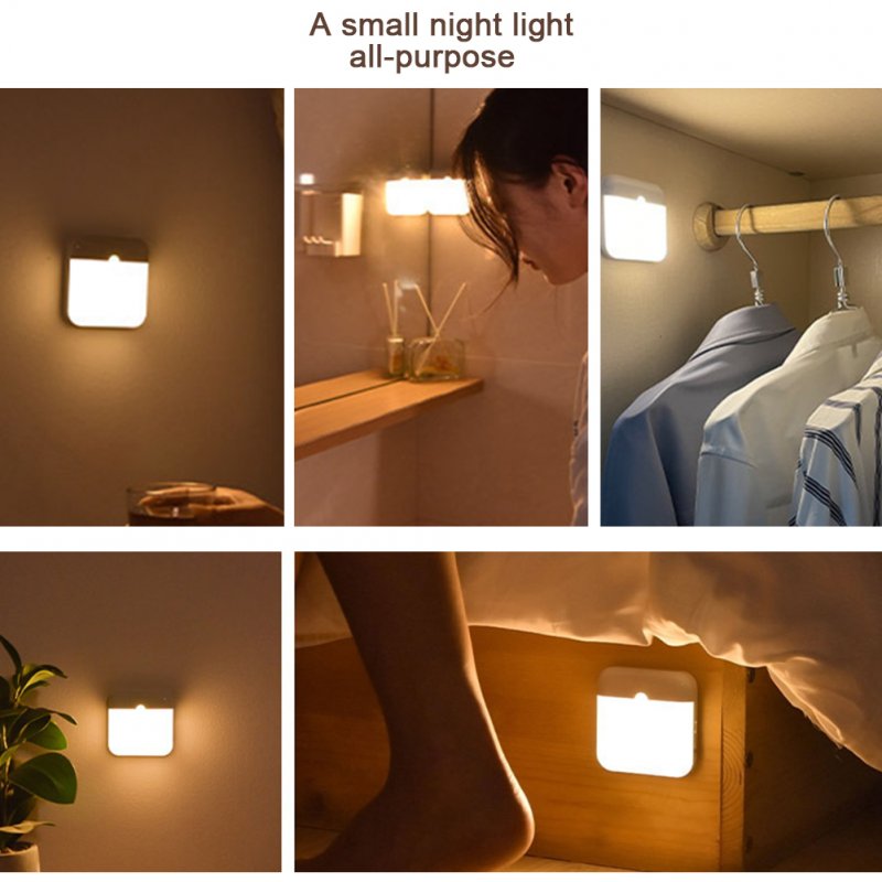 Led Night Lights Motion Sensor Energy Saving Corridor Closet Cabinet Stair Room Lamps Dual Colors