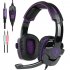 SADES SA 930 Professional Headset 3 5mm Gaming Headphones with 1 to 2 Cable for Computer Black purple