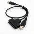 SATA to USB 2 0 To 7 15 22pin Adapter Cables External Power For 2 5   Ssd Hdd Hard Disk Drive Converter black