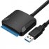 SATA to USB3 0 Adapter Converter High Compatibility 2 5 Hard Disk black