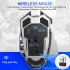 SC300 Wireless Gaming Mouse 4 Colors Lights 7 Buttons Mechanical Silent Computer Mouse 1600DPI For Laptop Tablet silver