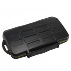 SD24 Memory Card Case Holder Water Resistant Storage Carrying Box black