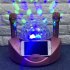 SD308  BT Speaker  Wireless Karaoke With Colorful Stage Lights And Microphone Golden