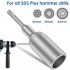 SDS Plus Ground Rod Driver Heavy Duty T Post Ground Rod Driver Tool Forged Steel Drill Bit Driver 65mm