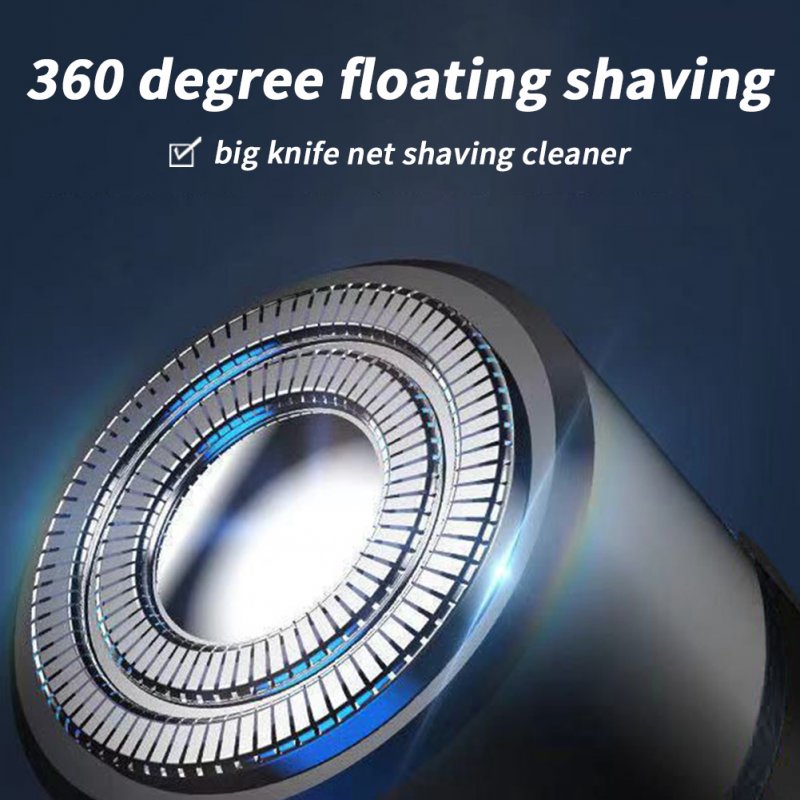 Mini Electric Shaver With High Power Motor Double Ring Cover Net Waterproof Ideal Gift For Men Male Car Home Using 2 Pcs Kit C