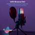 SF666R USB Wired Microphone Professional Video Recording RGB Condensador Gaming Microphone Noise Reduction Mic With Stand For Podcast Recording Studio Streaming