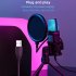 SF666R USB Wired Microphone Professional Video Recording RGB Condensador Gaming Microphone Noise Reduction Mic With Stand For Podcast Recording Studio Streaming