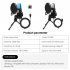 SF666R USB Wired Microphone Professional Video Recording RGB Condensador Gaming Microphone Noise Reduction Mic With Stand For Podcast Recording Studio Streaming