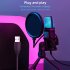 SF666R USB Wired Microphone Professional Video Recording RGB Condensador Gaming Microphone Noise Reduction Mic With Stand For Podcast Recording Studio Streaming