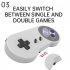 SF900 Dual Game Controllers Hand Grip HD Video Games Console Ergonomic Design Comfort Handheld Controllers White Gray