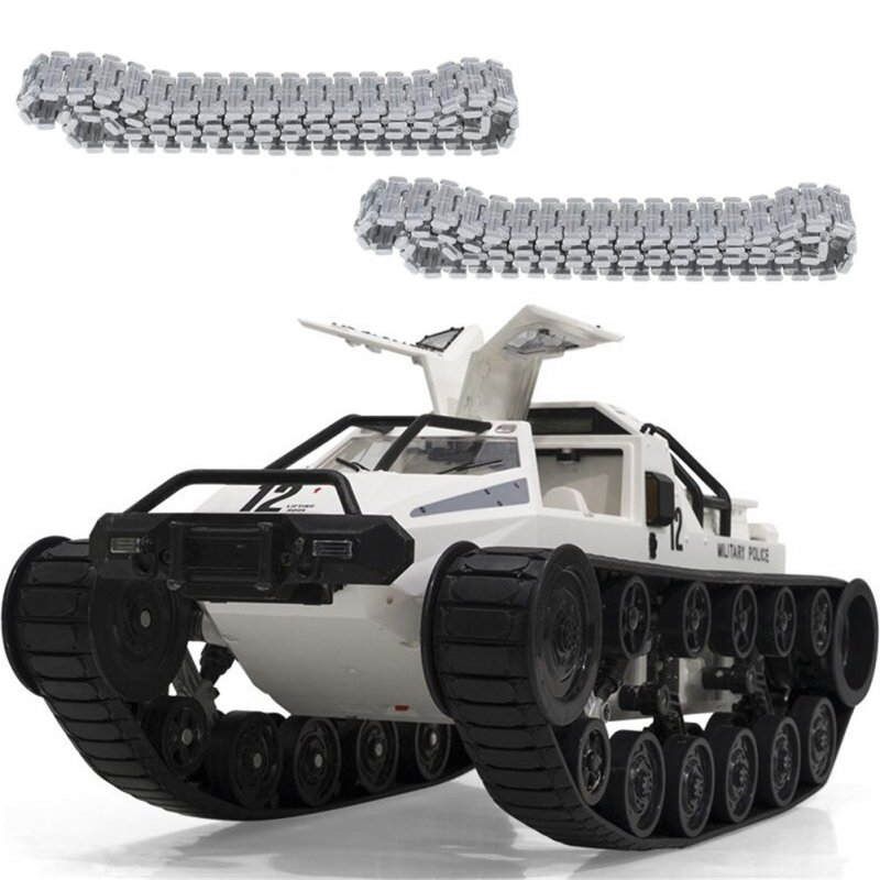 SG 1203 World of RC Tank Car 2.4G 1:12 High Speed Full Proportional Control Vehicle Models Wading Depth With Gull-wing Door Metal Crawler white 2 batteries