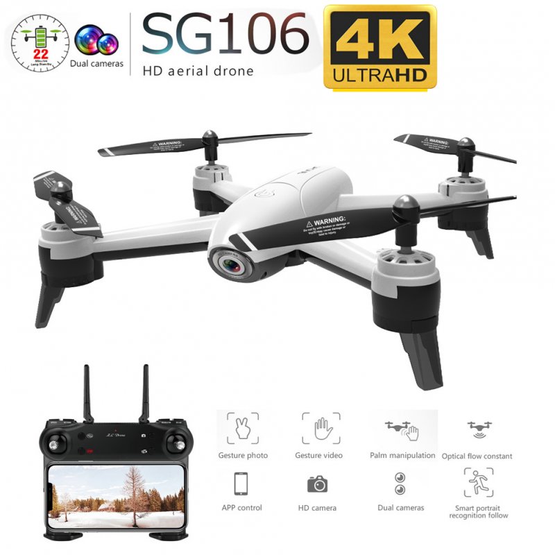 SG106 RC Drone Optical Flow 1080P 4K HD Dual Camera Real Time Aerial Video RC Quadcopter Aircraft Positioning RTF Toys Kids 4K dual camera