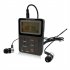 SH 01 Multifunctional AM FM Radio With Earphones Radio Rechargeable Portable MP3 Player Alarm Clock For Walking Home Running black