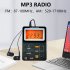 SH 01 Multifunctional AM FM Radio With Earphones Radio Rechargeable Portable MP3 Player Alarm Clock For Walking Home Running black