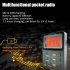 SH 01 Multifunctional AM FM Radio With Earphones Radio Rechargeable Portable MP3 Player Alarm Clock For Walking Home Running black