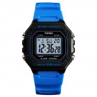 SKMEI 1496 Mens Watches LED Digital Watch Multifunction Waterproof Square Dial Sport Men Watch  blue