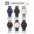 SKMEI Business Men Quartz Watches High end Waterproof Accurate Timing Stainless Steel Shell Band Wrist Watch Silver shell black