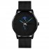 SKMEI Business Men Quartz Watch Round Dial 24 Hours Time Display Moon Phase Casual Sports Wristwatch blue