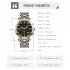 SKMEI Business Men Watches Quartz Movement Timing Function Life Waterproof Wear resistant Analog Display Wristwatch Gold shell and silver surface