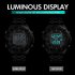 SKMEI Men Solar Quartz Digital Watch Dual Time Date Week Waterproof EL Light Alarm Sports Wristwatch Black