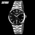 SKMEI Men Sports Quartz Watch Date Display Luminous Waterproof Stainless Steel Wristwatch Blue