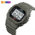 SKMEI Outdoor Sport Men Digital Watch 50M Waterproof Alarm Clock Fashion Watches  Army Green