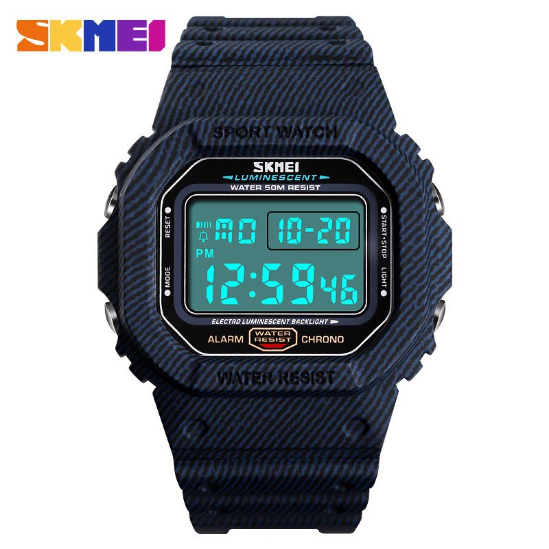 SKMEI Outdoor Sport Men Watch Denim Blue