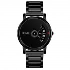 SKMEI Simple Style Fashion Men Quartz Watch Luxury Chic Steel Band 30M Waterproof Men Watches   BLACK