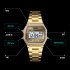 SKMEI Women Fashion Alarm Clock Waterproof Diamond Electronic Watch Silver