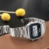 SKMEI Women Fashion Alarm Clock Waterproof Diamond Electronic Watch Silver