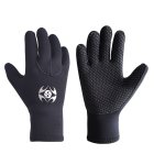 SLINX 3mm Diving Swimming Gloves Anti slip Wear Resistant Keeping Warm Hand Protector Gloves black XL