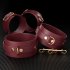 SM Leather Bondage Sets Restraint Kits Bed Restraints Cuffs Blindfold Spanking Paddle Black For Women And Couples red suit