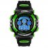 SMAEL 0508 Children s Multi Function Digital Waterproof Electronic Watch with Night Light for Sports Black shell green circle   large