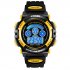 SMAEL 0508 Children s Multi Function Digital Waterproof Electronic Watch with Night Light for Sports Black shell yellow circle   large