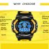 SMAEL 0508 Children s Multi Function Digital Waterproof Electronic Watch with Night Light for Sports Black shell yellow circle   large