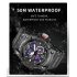 SMAEL Luxury Men Fashion Business Watch Led Digital Sports Quartz Wristwatch Casual Waterproof Calendar Clock Watches green