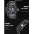 SMAEL Luxury Men Fashion Business Watch Led Digital Sports Quartz Wristwatch Casual Waterproof Calendar Clock Watches Transparent Black