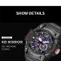SMAEL Luxury Men Fashion Business Watch Led Digital Sports Quartz Wristwatch Casual Waterproof Calendar Clock Watches transparent red
