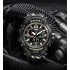 SMAEL Men Sports Watch 50m Waterproof Shockproof Clock Alarm Dual Display Luminous Quartz Wristwatch black gold