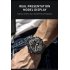 SMAEL Men Sports Watch 50m Waterproof Shockproof Clock Alarm Dual Display Luminous Quartz Wristwatch black gold