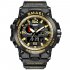 SMAEL Men Sports Watch 50m Waterproof Shockproof Clock Alarm Dual Display Luminous Quartz Wristwatch black gold