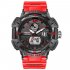 SMAEL Men Sports Watch Fashion Clock 50m Waterproof Luminous Pointer Multi functional Digital Quartz Wristwatch tea green
