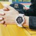SMAEL Men Sports Watch Fashion Clock 50m Waterproof Luminous Pointer Multi functional Digital Quartz Wristwatch tea green